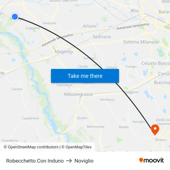 Robecchetto Con Induno to Noviglio map