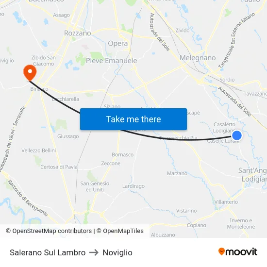 Salerano Sul Lambro to Noviglio map