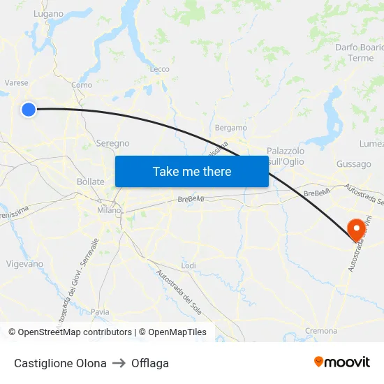 Castiglione Olona to Offlaga map