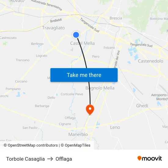 Torbole Casaglia to Offlaga map