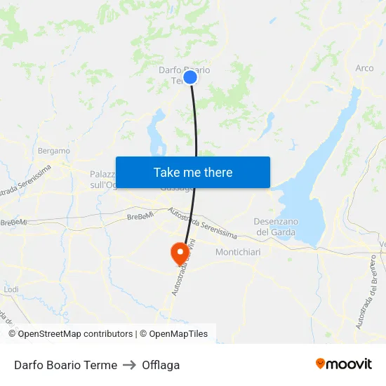 Darfo Boario Terme to Offlaga map