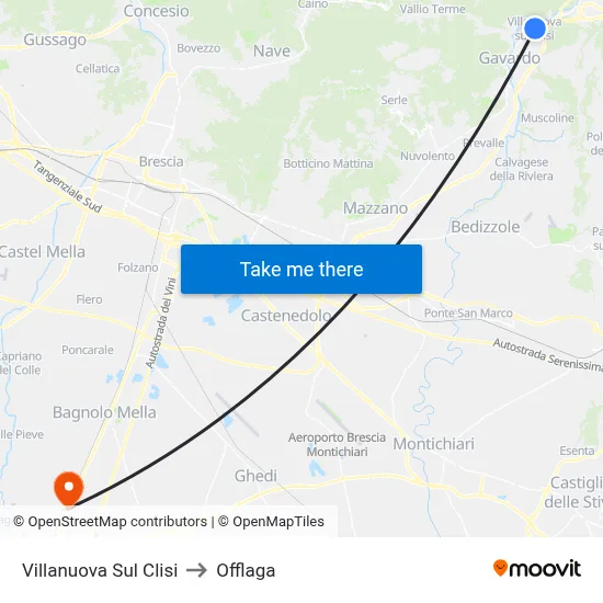 Villanuova Sul Clisi to Offlaga map