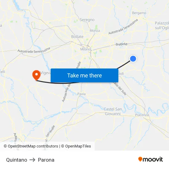Quintano to Parona map