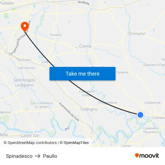 Spinadesco to Paullo map