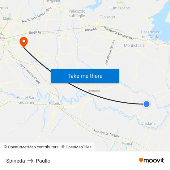 Spineda to Paullo map