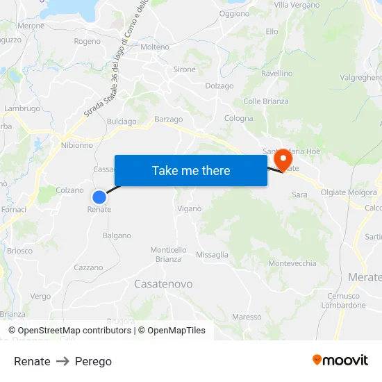 Renate to Perego map