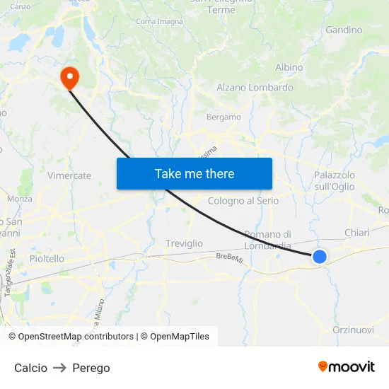 Soccer to Perego map