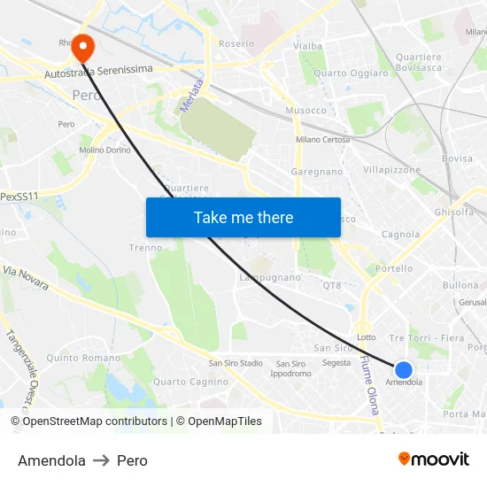 Amendola to Pero map