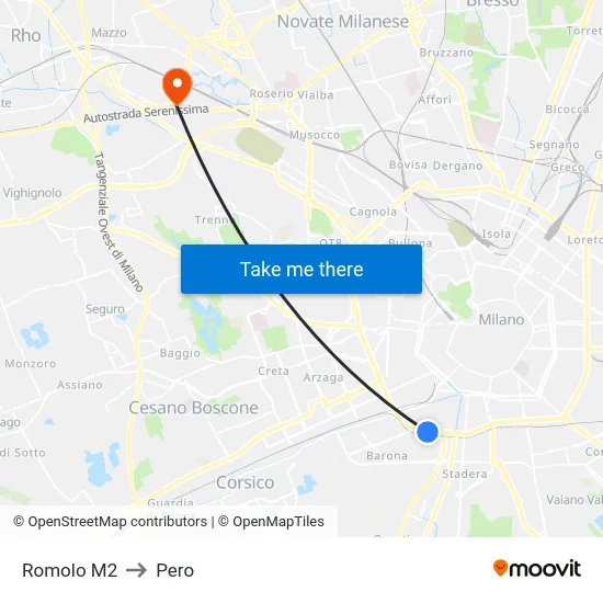 Romolo M2 to Pero map