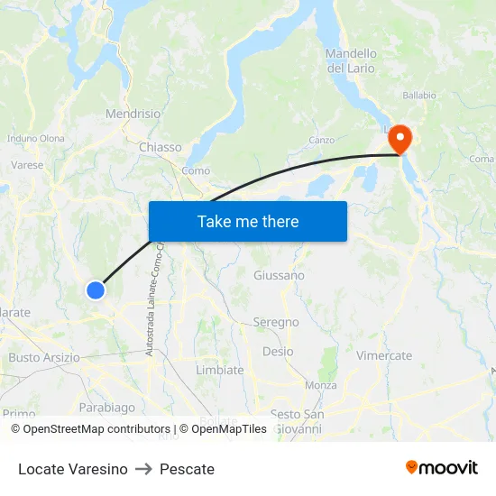 Locate Varesino to Pescate map