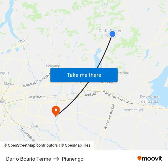 Darfo Boario Terme to Pianengo map