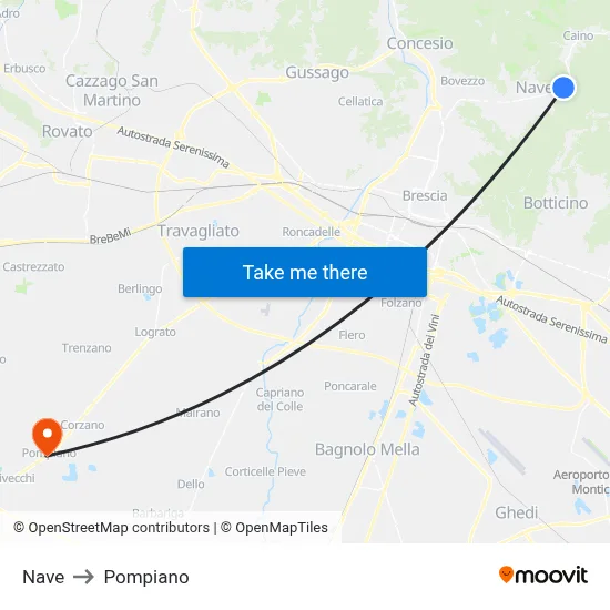 Ship to Pompiano map