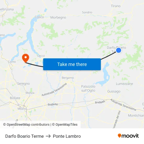 Darfo Boario Terme to Ponte Lambro map