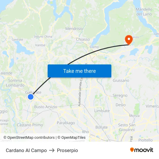 Cardano Al Campo to Proserpio map