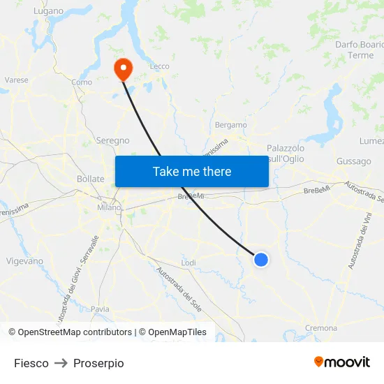 Fiesco to Proserpio map