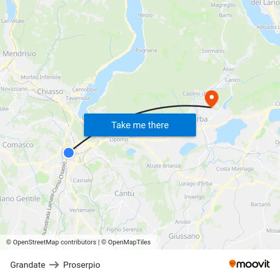 Grandate to Proserpio map