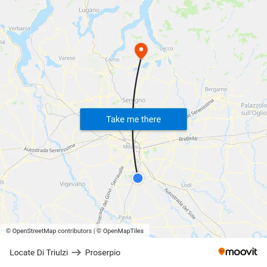 Locate Di Triulzi to Proserpio map