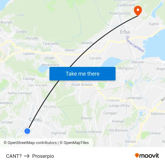 Cant? to Proserpio map