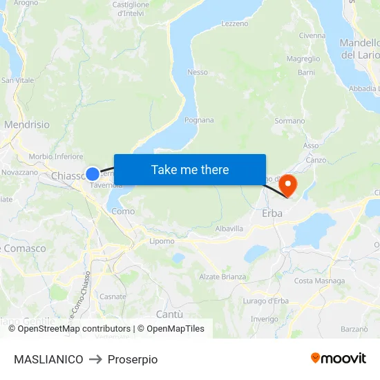 MASLIANICO to Proserpio map