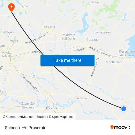 Spineda to Proserpio map