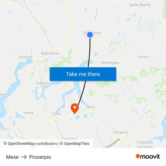 Mese to Proserpio map