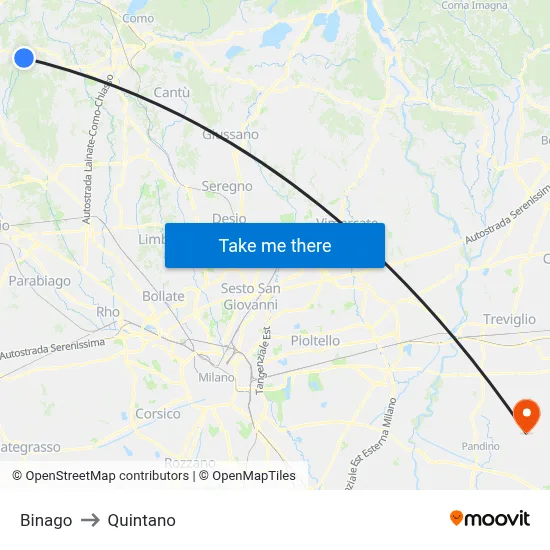 Binago to Quintano map