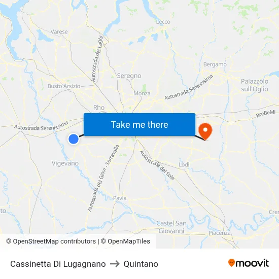 Cassinetta Di Lugagnano to Quintano map