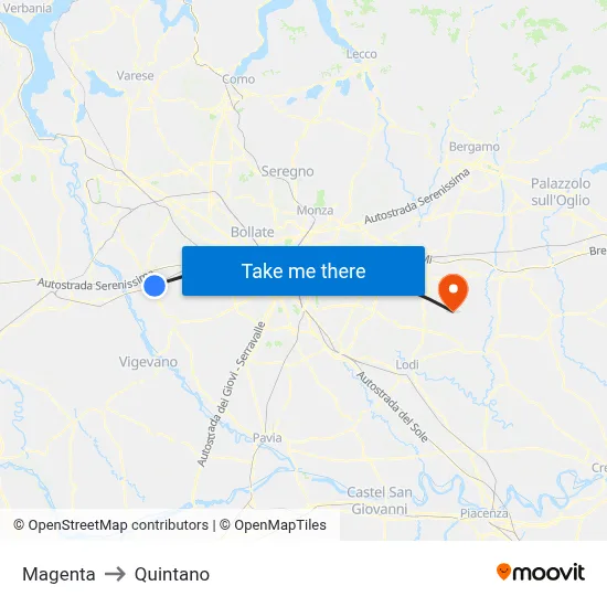 Magenta to Quintano map