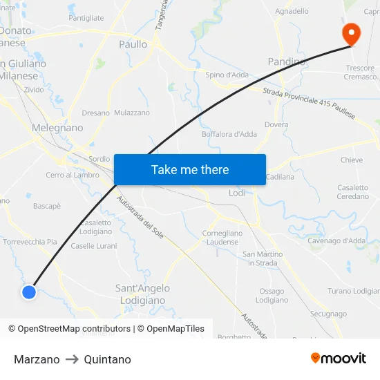 Marzano to Quintano map