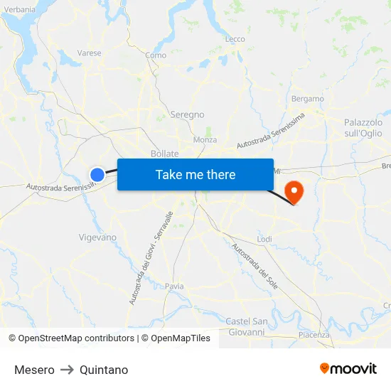 Mesero to Quintano map