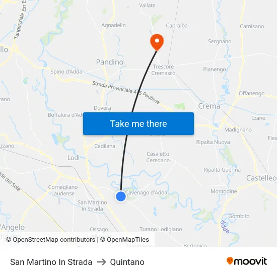 San Martino In Strada to Quintano map