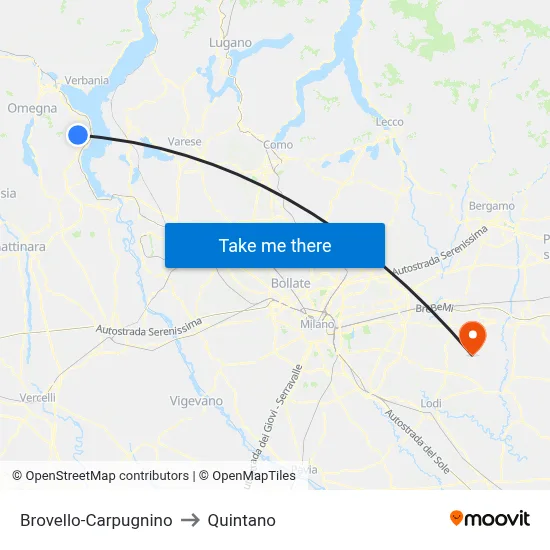 Brovello-Carpugnino to Quintano map