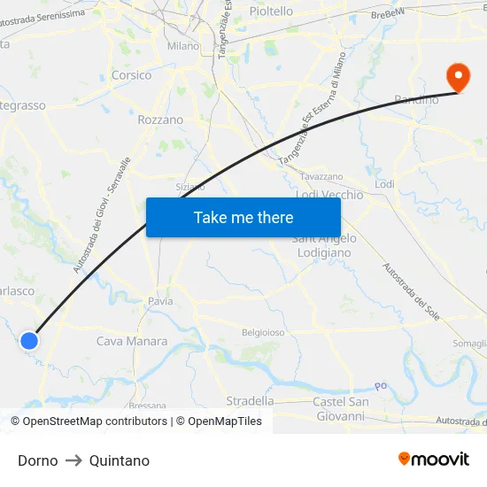 Dorno to Quintano map