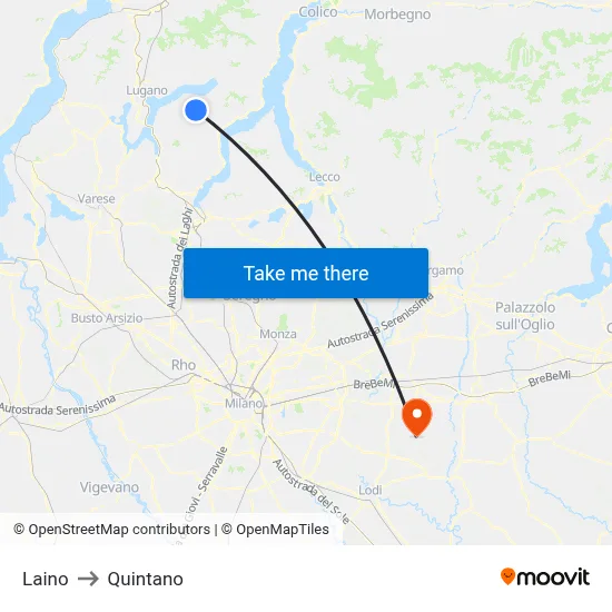 Laino to Quintano map