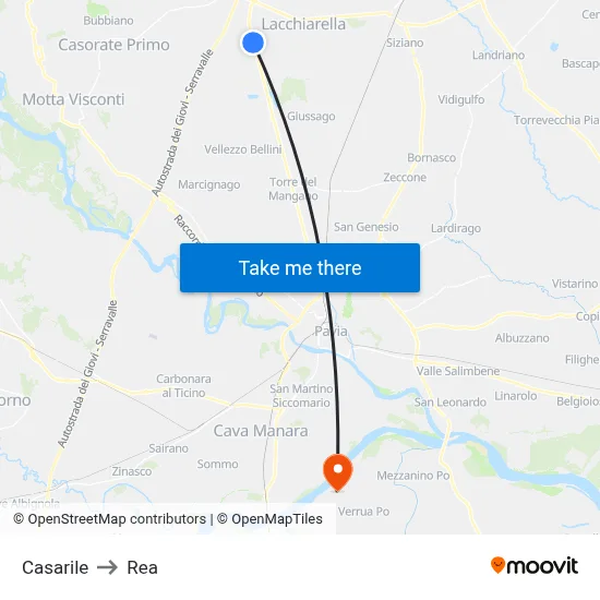 Casarile to REA map