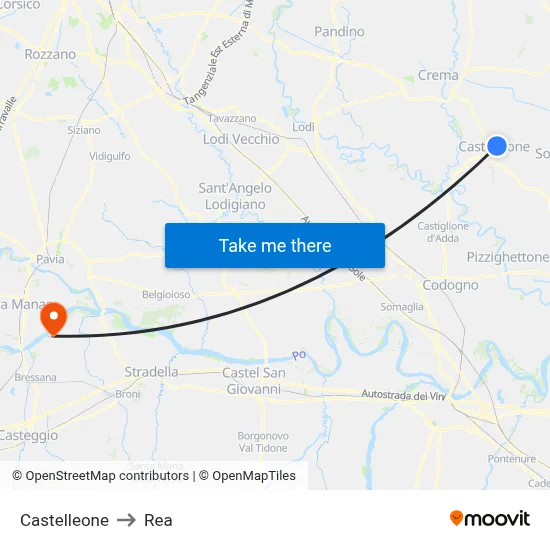 Castelleone to REA map