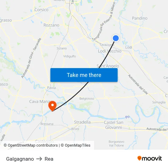 Galgagnano to REA map