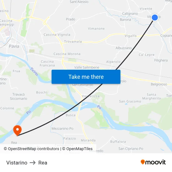 Vistarino to REA map