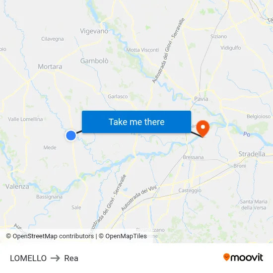Lomello to REA map