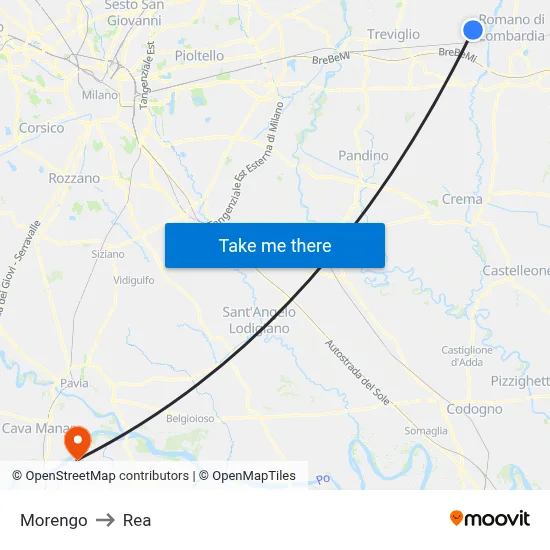 Morengo to REA map