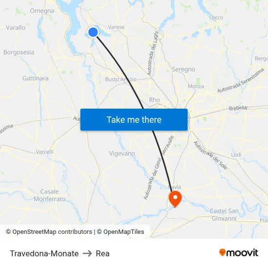 Travedona-Monate to REA map