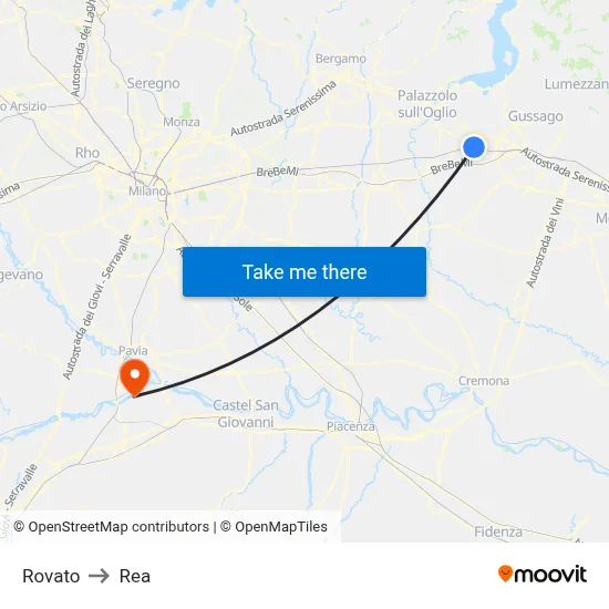 Rovato to REA map