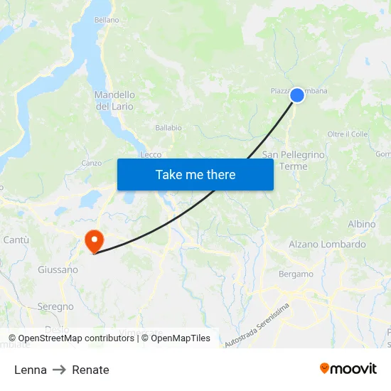 Lenna to Renate map