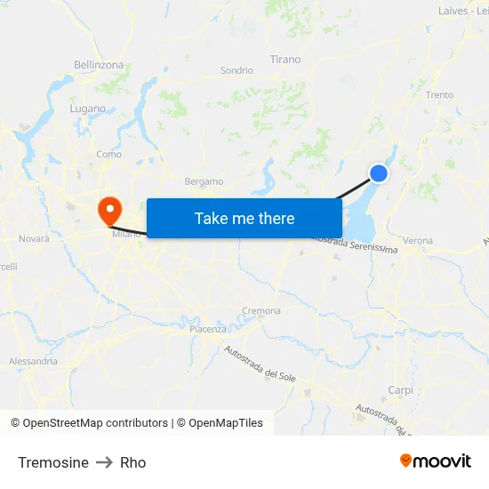 Tremosine to Rho map