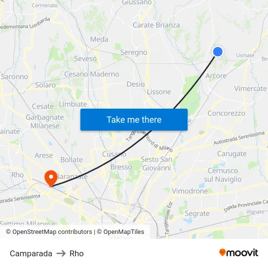 Camparada to Rho map