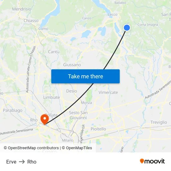 Erve to Rho map