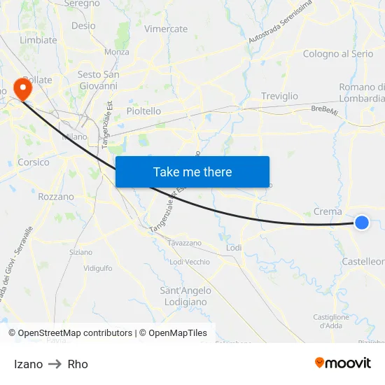 Izano to Rho map