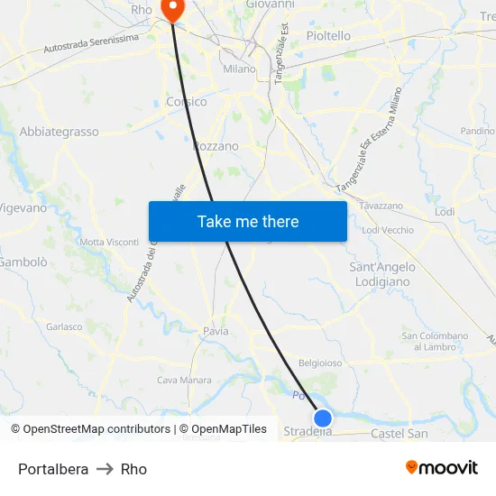 Portalbera to Rho map