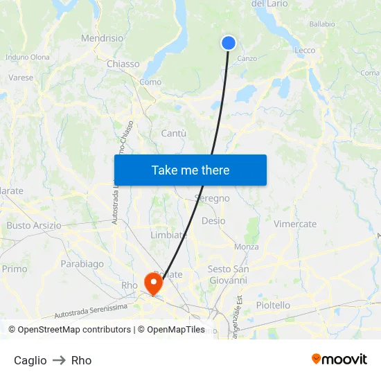 Caglio to Rho map