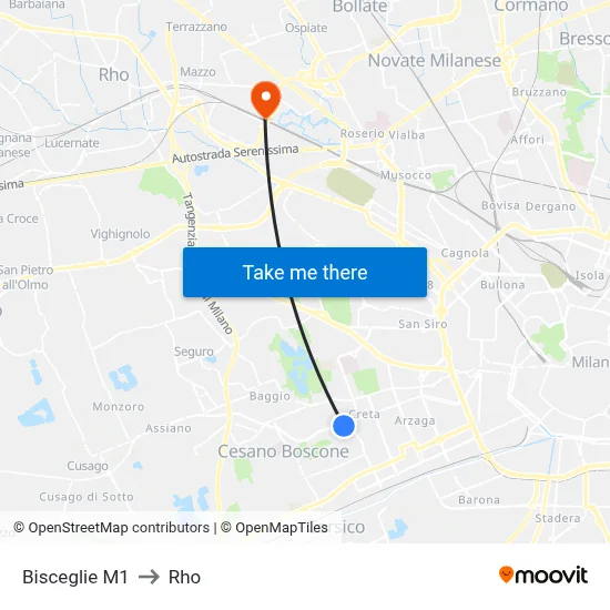 Bisceglie M1 to Rho map